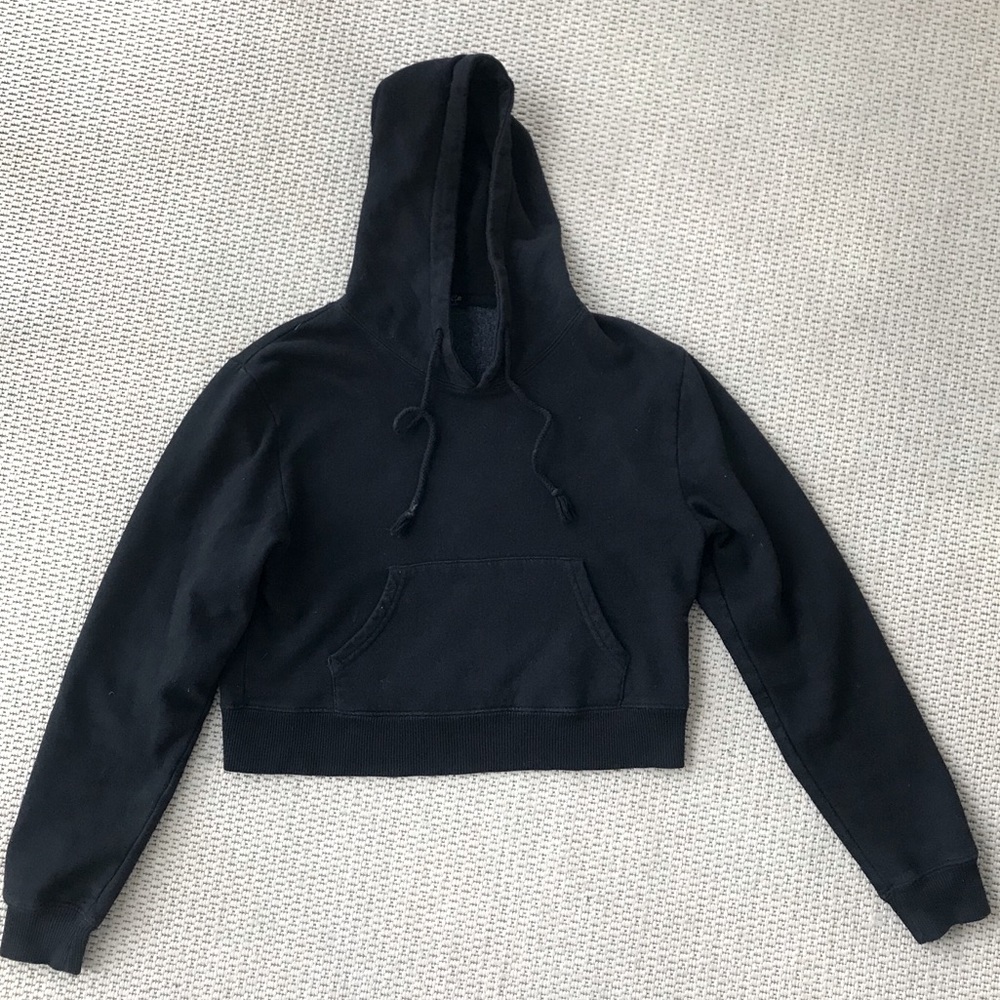brandy melville black hoodie sweatshirt
